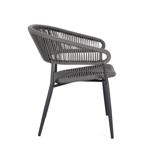 Set 4 scaune gri Algaida 62x64x76 cm