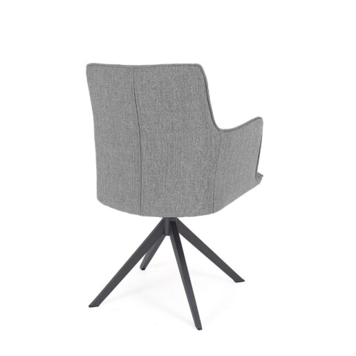 Set 2 fotolii rotative aluminiu gri charcoal textil gri Skagen 61x62x90h