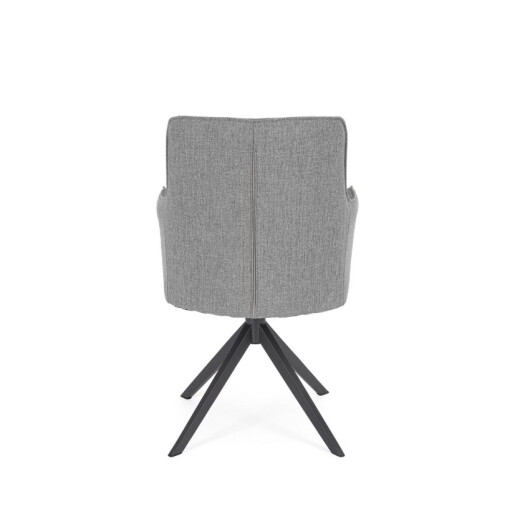 Set 2 fotolii rotative aluminiu gri charcoal textil gri Skagen 61x62x90h