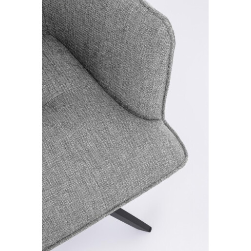 Set 2 fotolii rotative aluminiu gri charcoal textil gri Skagen 61x62x90h