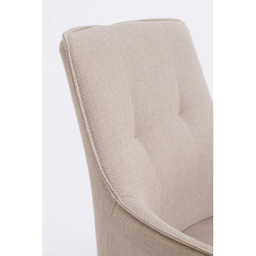 Set 2 fotolii rotative aluminiu alb charcoal textil bej Skagen 61x62x90h