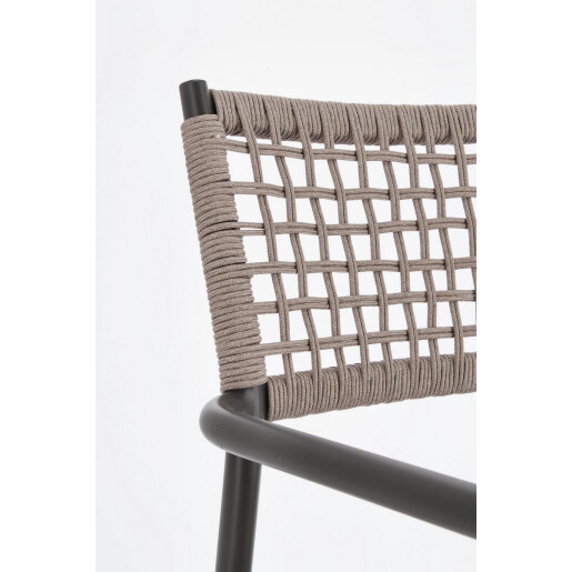 Set 4 scaune gri antracit bej Caleta 56x60x86 cm
