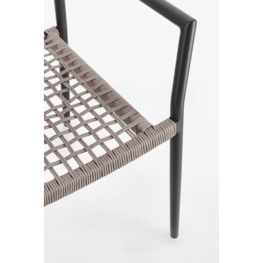 Set 4 scaune gri antracit bej Caleta 56x60x86 cm