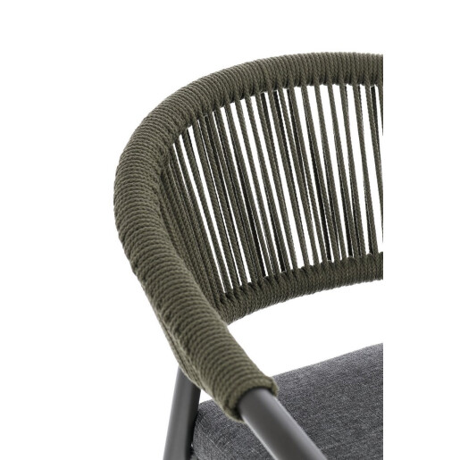 Set 4 scaune gri antracit verde Millor 57x61x78 cm
