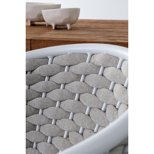 Set 4 scaune alb bej Margalida 57x61x80 cm