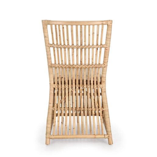 Scaun ratan natur perna bej Elvas 58x59x92 cm