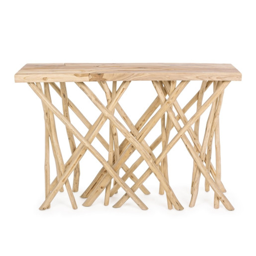 Consola lemn natur Aili 120 cm x 29 cm x 80 h