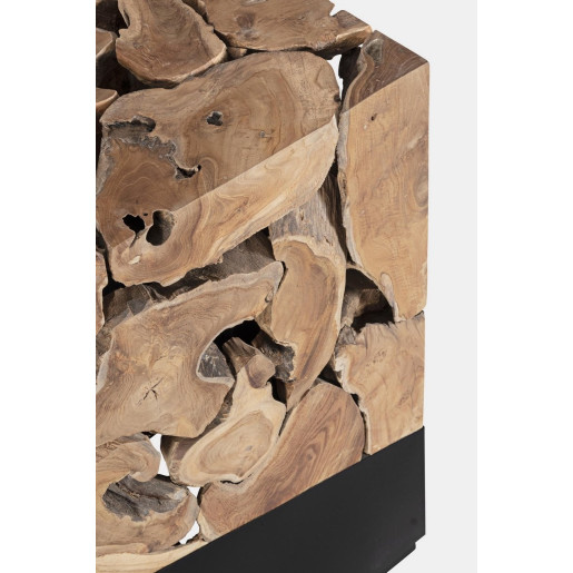 Consola din lemn natur si otel negru Grenada 120 cm x 40 cm x 80 h