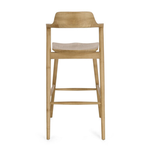 Scaun bar lemn maro Amery 52x58x107h