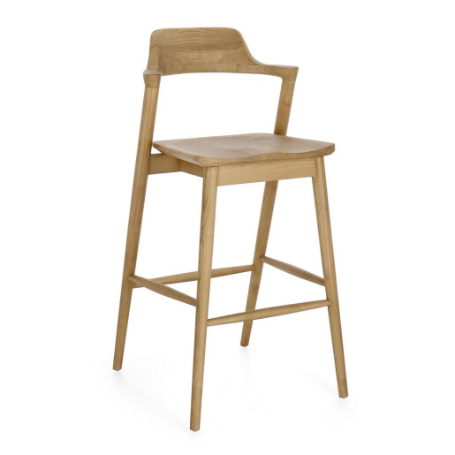 Scaun bar lemn maro Amery 52x58x107h