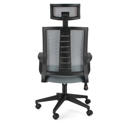 Scaun birou negru gri Roman 62x55.5x114.5/124.5 cm