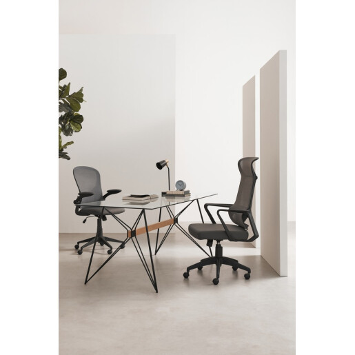 Scaun birou negru Hoboken 59x65x121h