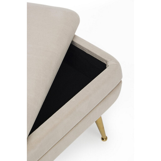 Banca tapiterie velur bej Pavlina 79.5x37.5x42 cm
