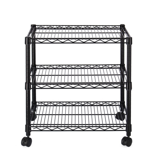 Raft 3 polite negru 60x45x70h