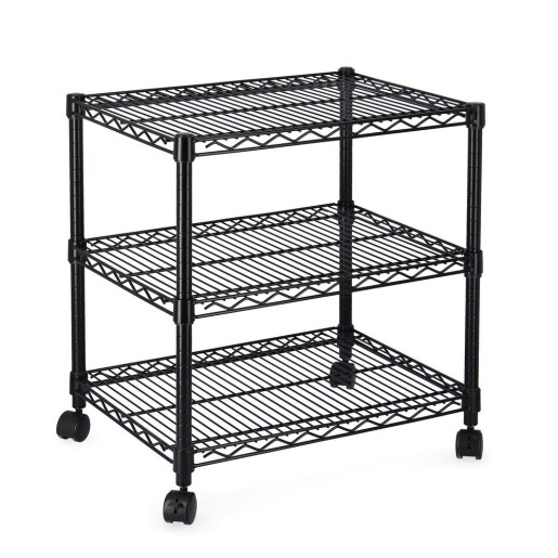 Raft 3 polite negru 60x45x70h