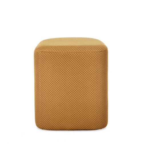 Taburet MDF textil galben mustar Darya 43.5x37x42 cm