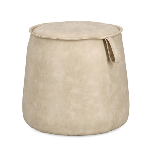 Taburet mdf piele ecologica ivoire Rudina 52x44 cm