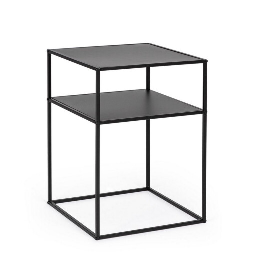 Masuta otel negru Arlik 37,5x37,5x50,5h