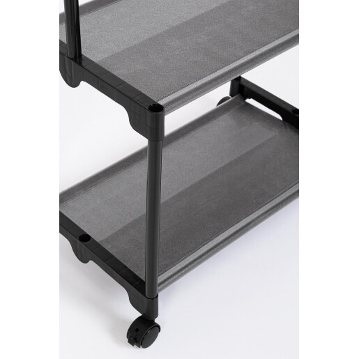 Suport haine, incaltaminte otel plastic negru Roald 86x35x156h