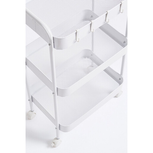 Carucior servire otel alb Leiky 41x29.5x77 cm