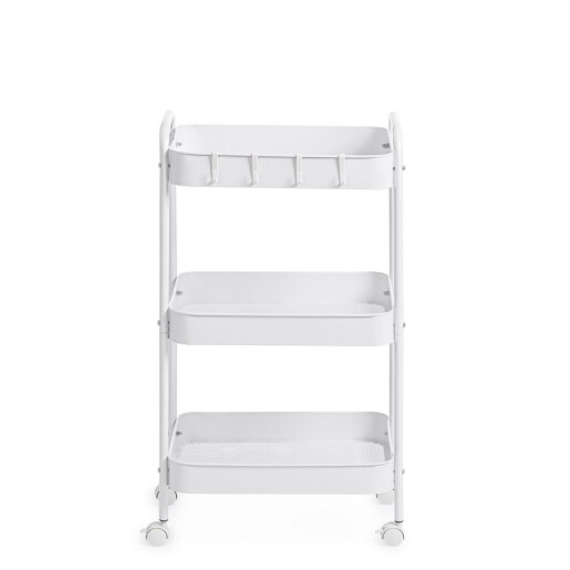 Carucior servire otel alb Leiky 41x29.5x77 cm
