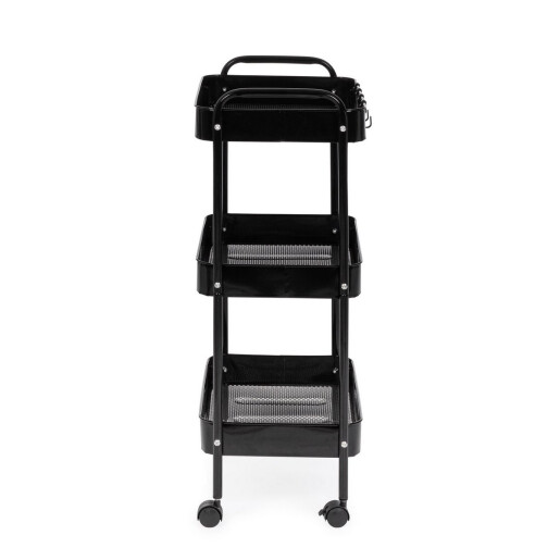 Carucior servire otel negru Leiky 41x29.5x77 cm