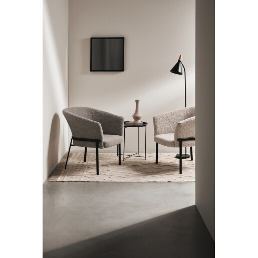 Masuta cafea otel negru Hilmar Ø47x51h