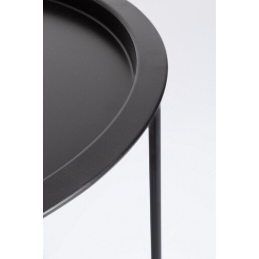 Masuta cafea otel negru Hilmar Ø47x51h