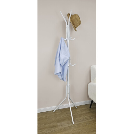 Cuier pardoseala otel alb Jorid 42x42x172h