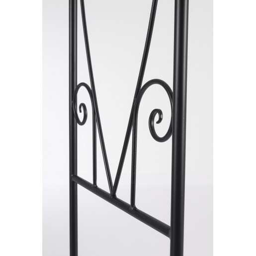 Arcada flori otel negru Alisha 110x37x210h