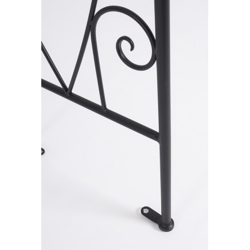 Arcada flori otel negru Alisha 110x37x210h