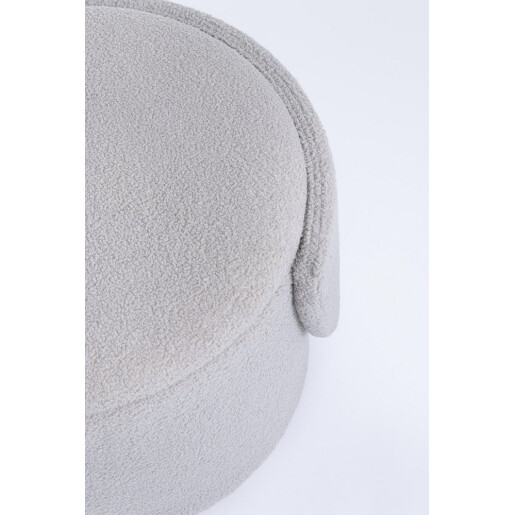 Taburet cu spatiu depozitare textil gri buclat Anthea 58x54x64h