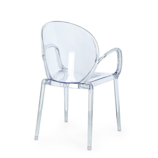 Set 4 scaune policarbonat transparent Camilla 58x52x87 cm