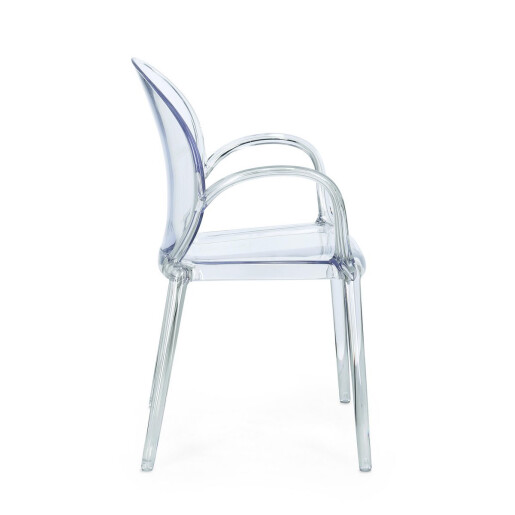 Set 4 scaune policarbonat transparent Camilla 58x52x87 cm