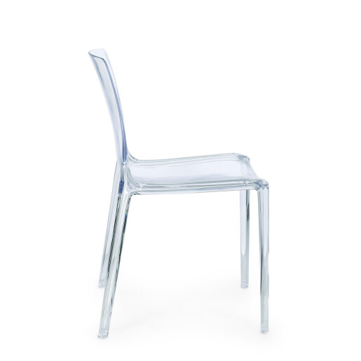 Set 4 scaune policarbonat transparent Adele 50x54x82 cm