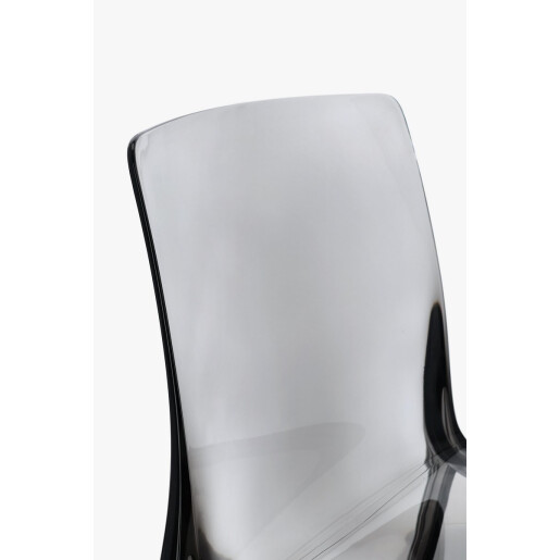 Set 4 scaune policarbonat transparent gri Adele 50x54x82 cm