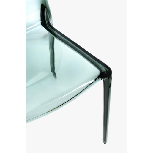 Set 4 scaune policarbonat transparent verde menta Adele 50x54x82 cm