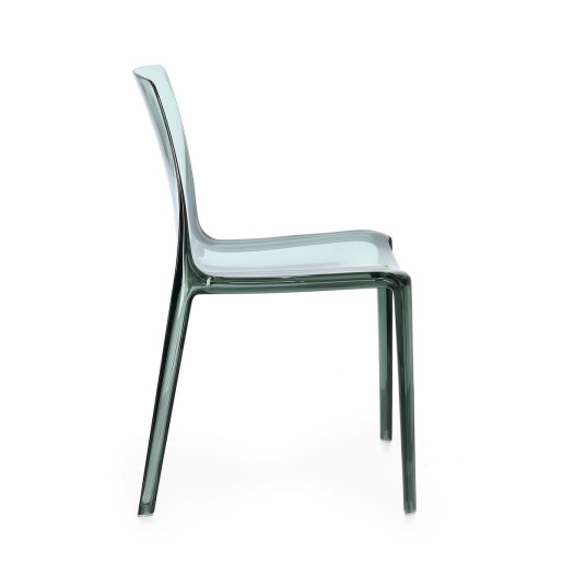 Set 4 scaune policarbonat transparent verde menta Adele 50x54x82 cm