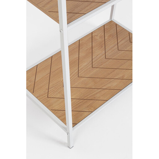 Raft otel alb mdf natur Haldor 60,5x36x150h