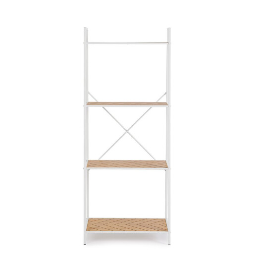 Raft otel alb mdf natur Haldor 60,5x36x150h