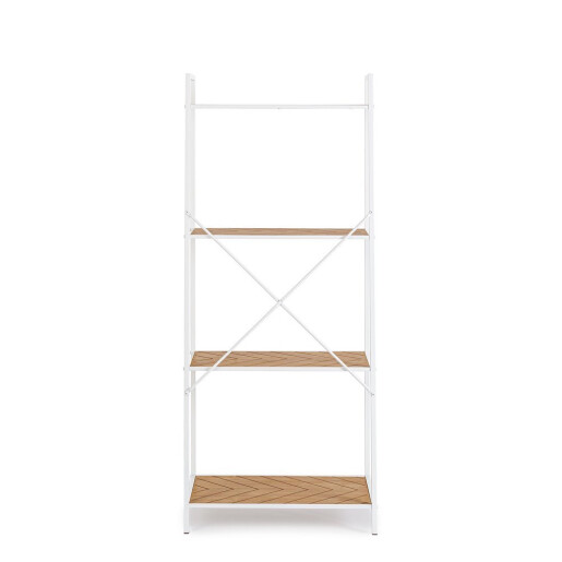 Raft otel alb mdf natur Haldor 60,5x36x150h