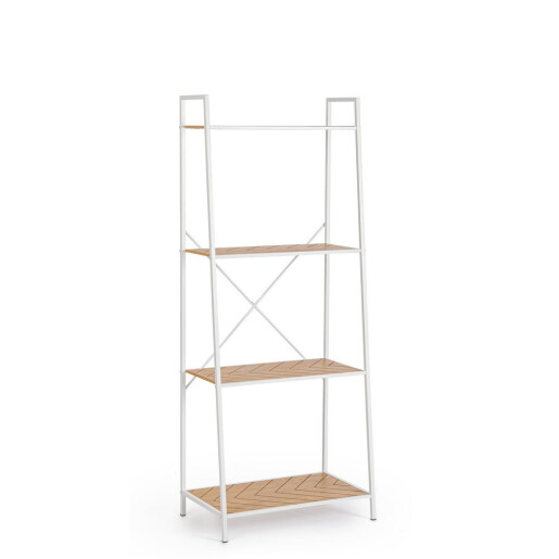 Raft otel alb mdf natur Haldor 60,5x36x150h