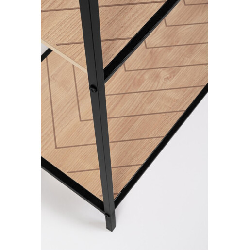 Raft otel negru mdf natur Haldor 60,5x36x150h