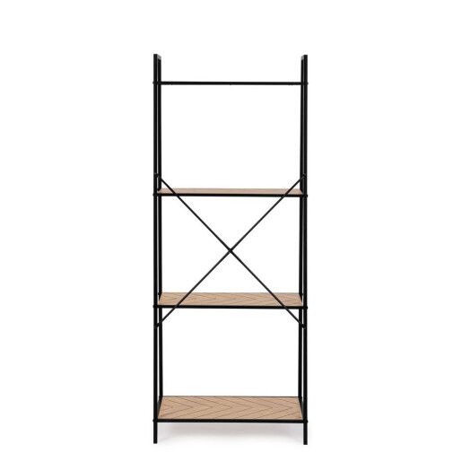 Raft otel negru mdf natur Haldor 60,5x36x150h