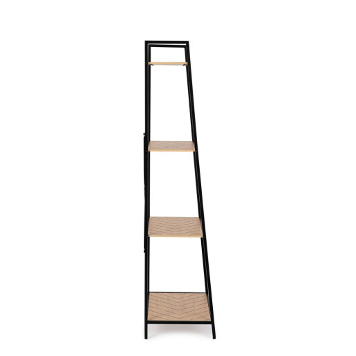 Raft otel negru mdf natur Haldor 60,5x36x150h