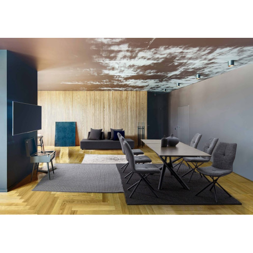 Scaun cu spatar din textil  gri Kepler 66 cm x 50cm x 94h x 49h