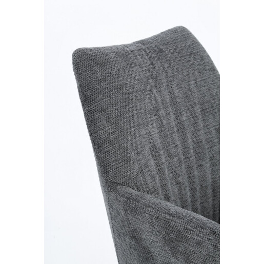 Set 2 fotolii otel negru textil gri Alexander 62x64x92 cm