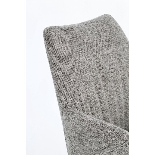 Set 2 fotolii otel negru textil gri deschis Alexander 62x64x92 cm