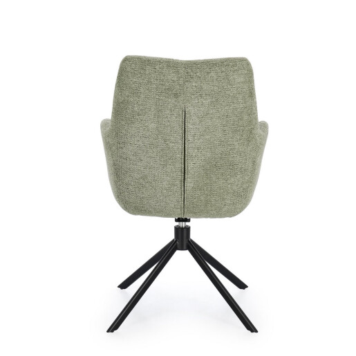 Set 2 fotolii otel negru textil verde olive Alexander 62x64x92 cm