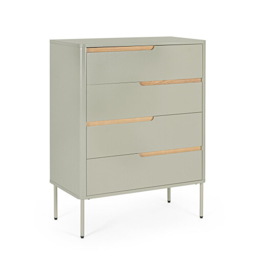 Comoda gri maro Nathan 80x40x105h